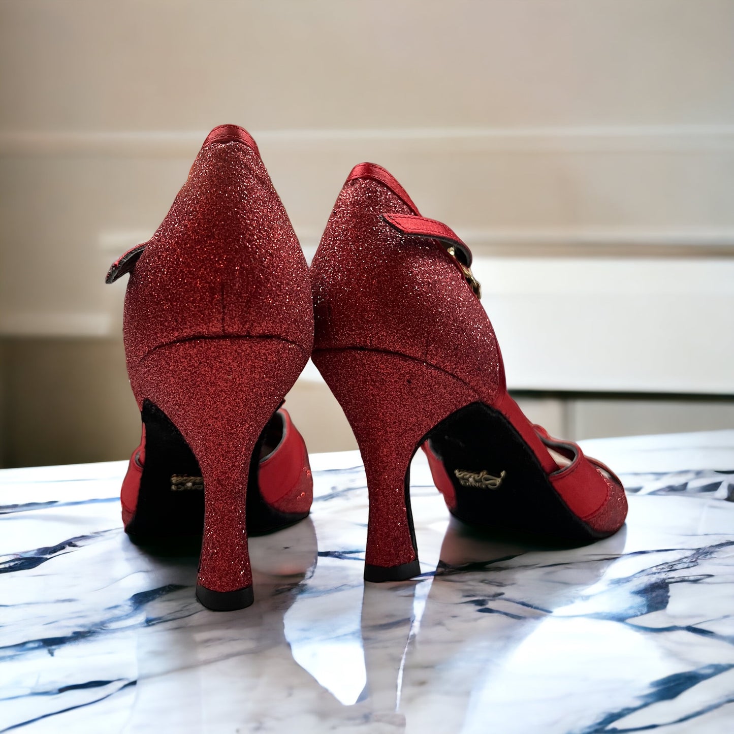 Carina Red & Glitter 3" Heel