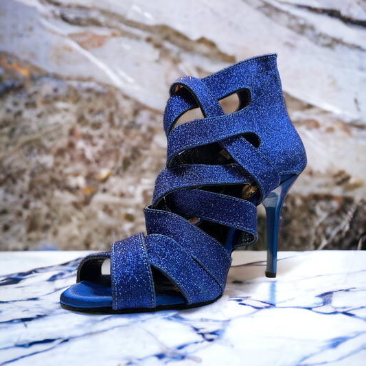 Shaula Blue Glitter Blue 4" Heel