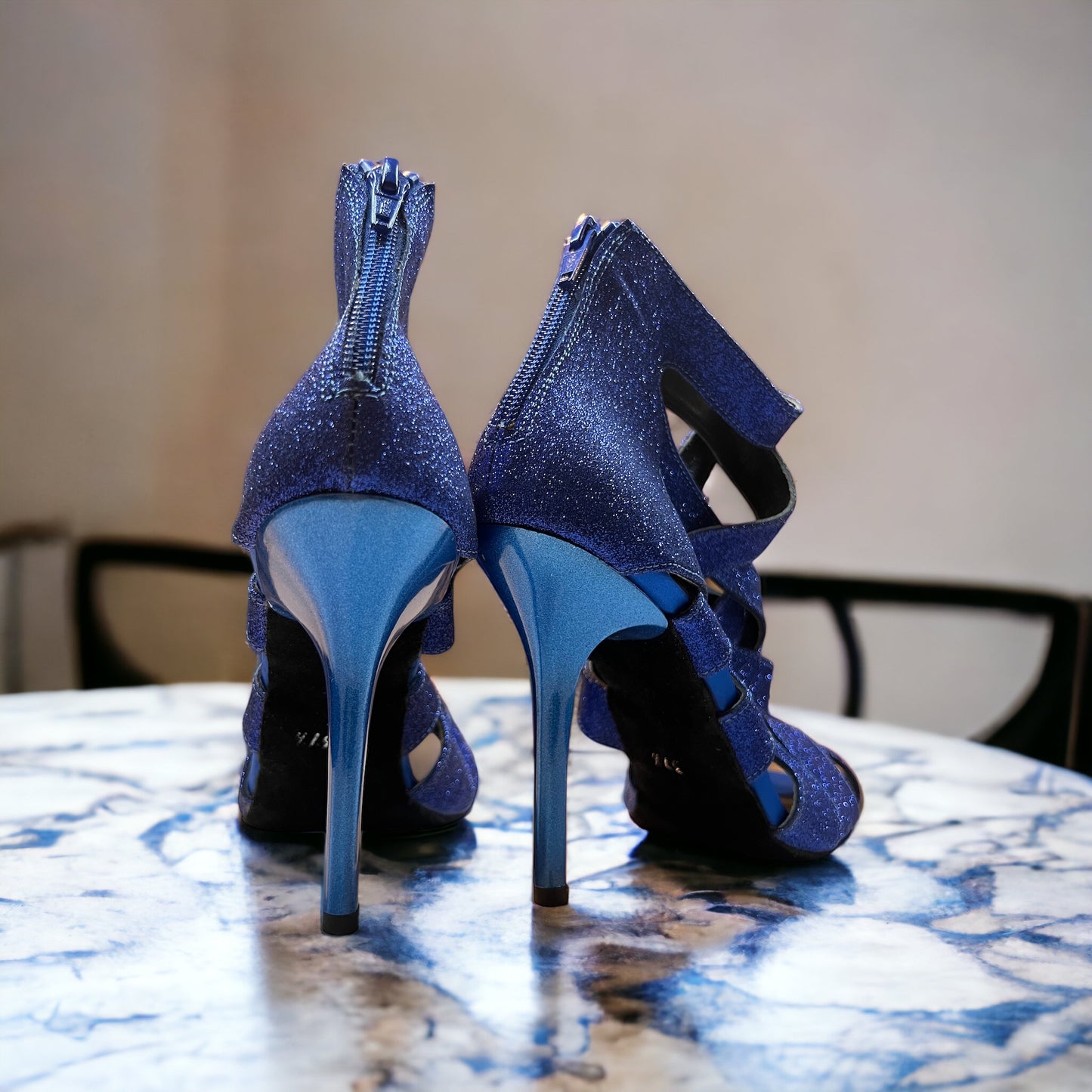 Shaula Blue Glitter Blue 4" Heel