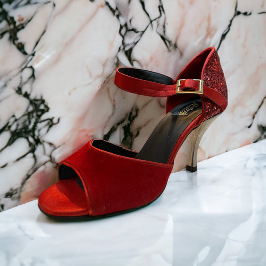 Alya Red Suede 3" Heel