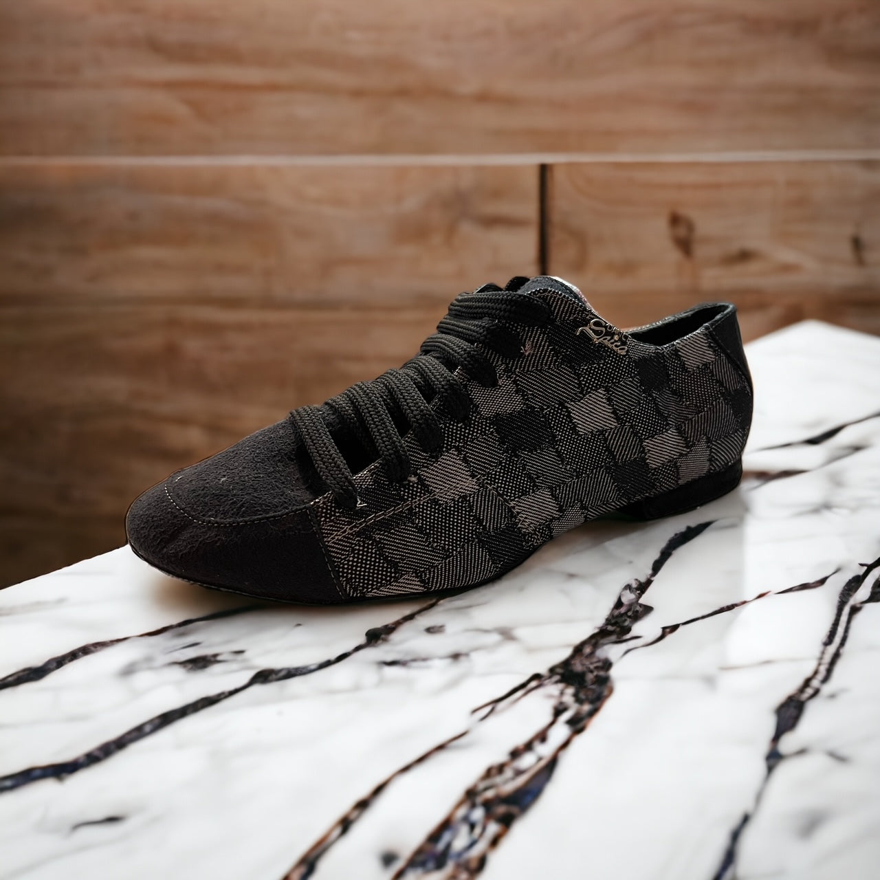 Aries Black Squares Casual Shoe