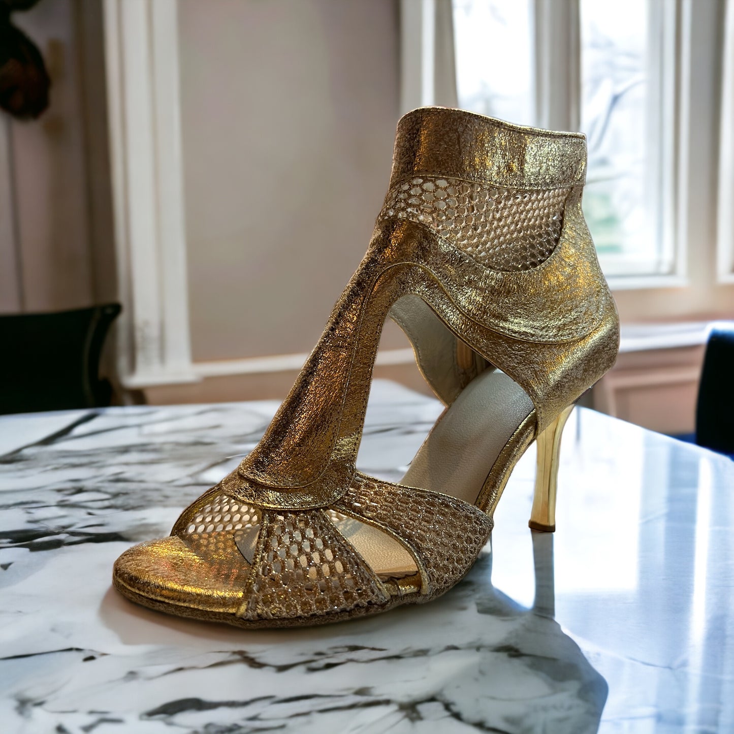 Aldura Gold Mesh Boot